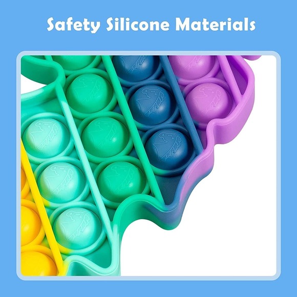 Rainbow Unicorn Dinosaur Pop Stress Relief Fidget Toys for Anxiety Stress Relief - Picture 4 of 7